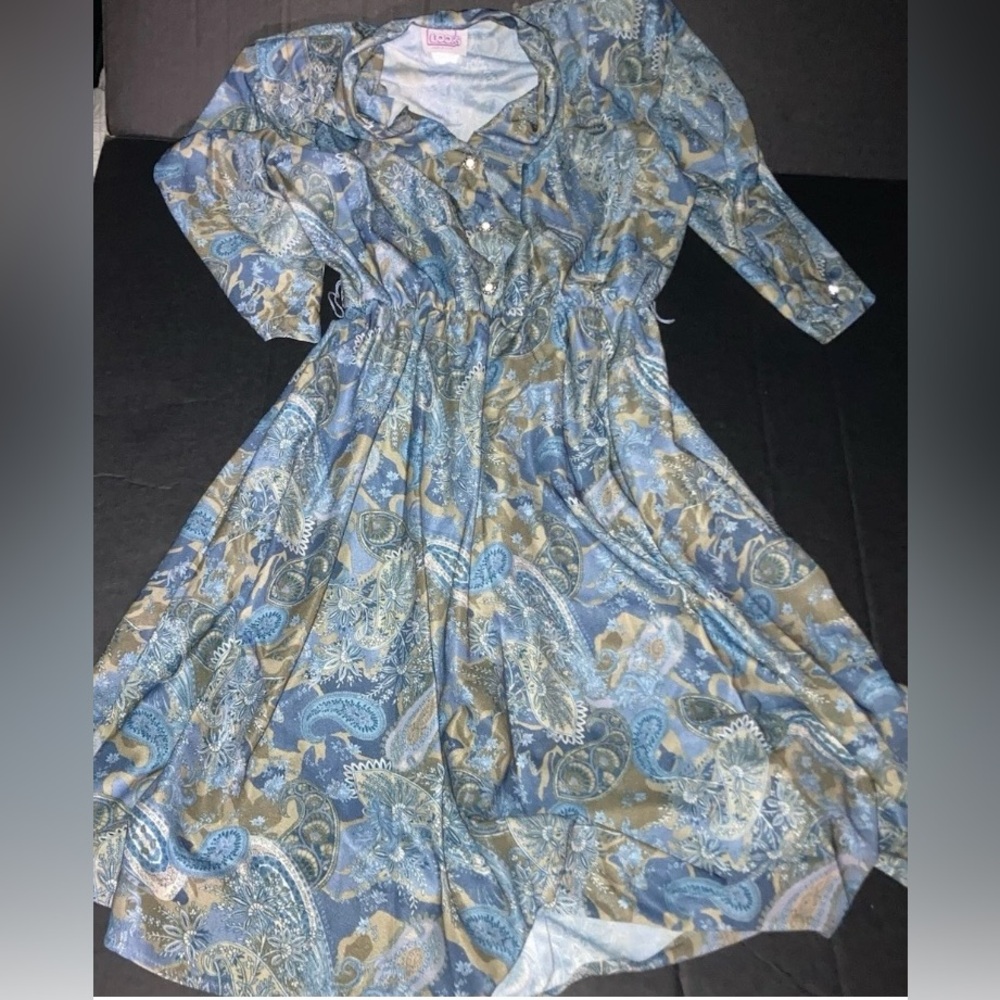 Blue  Paisley Dress